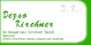 dezso kirchner business card
