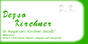 dezso kirchner business card